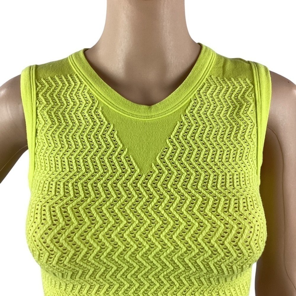 Free People FP Movement Free Throw Textured Muscle Tank Size XS/S Yellow - Picture 2 of 7